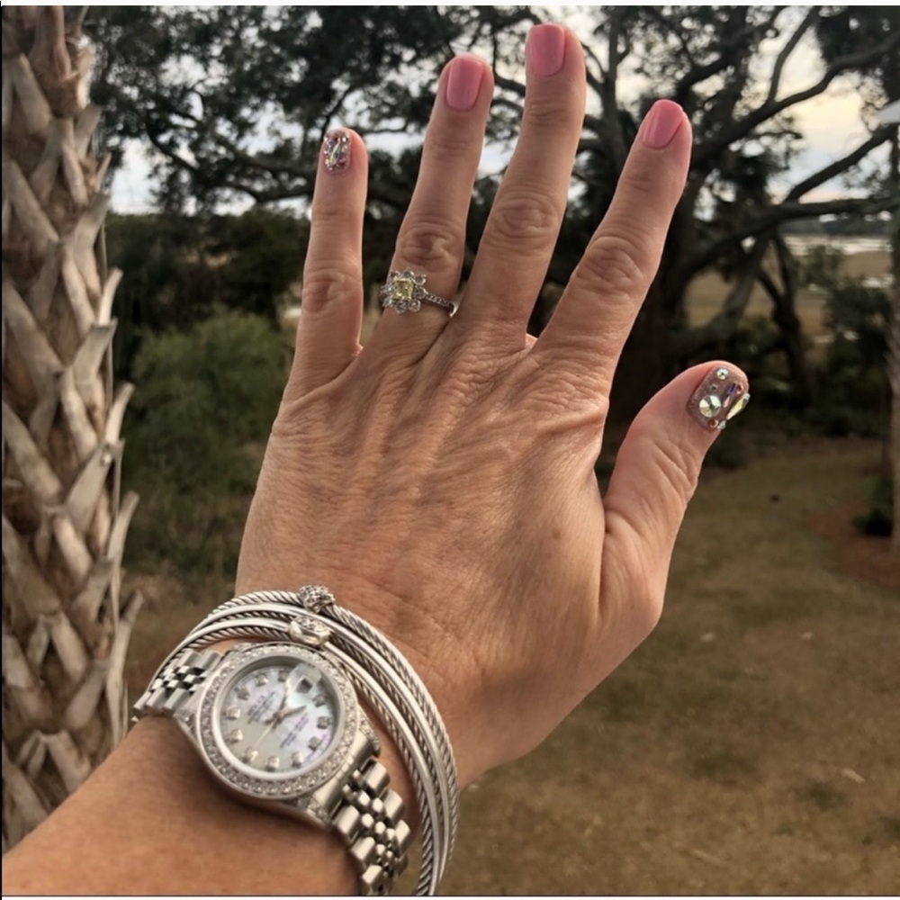 David Yurman Diamond Sterling Silver Bangle